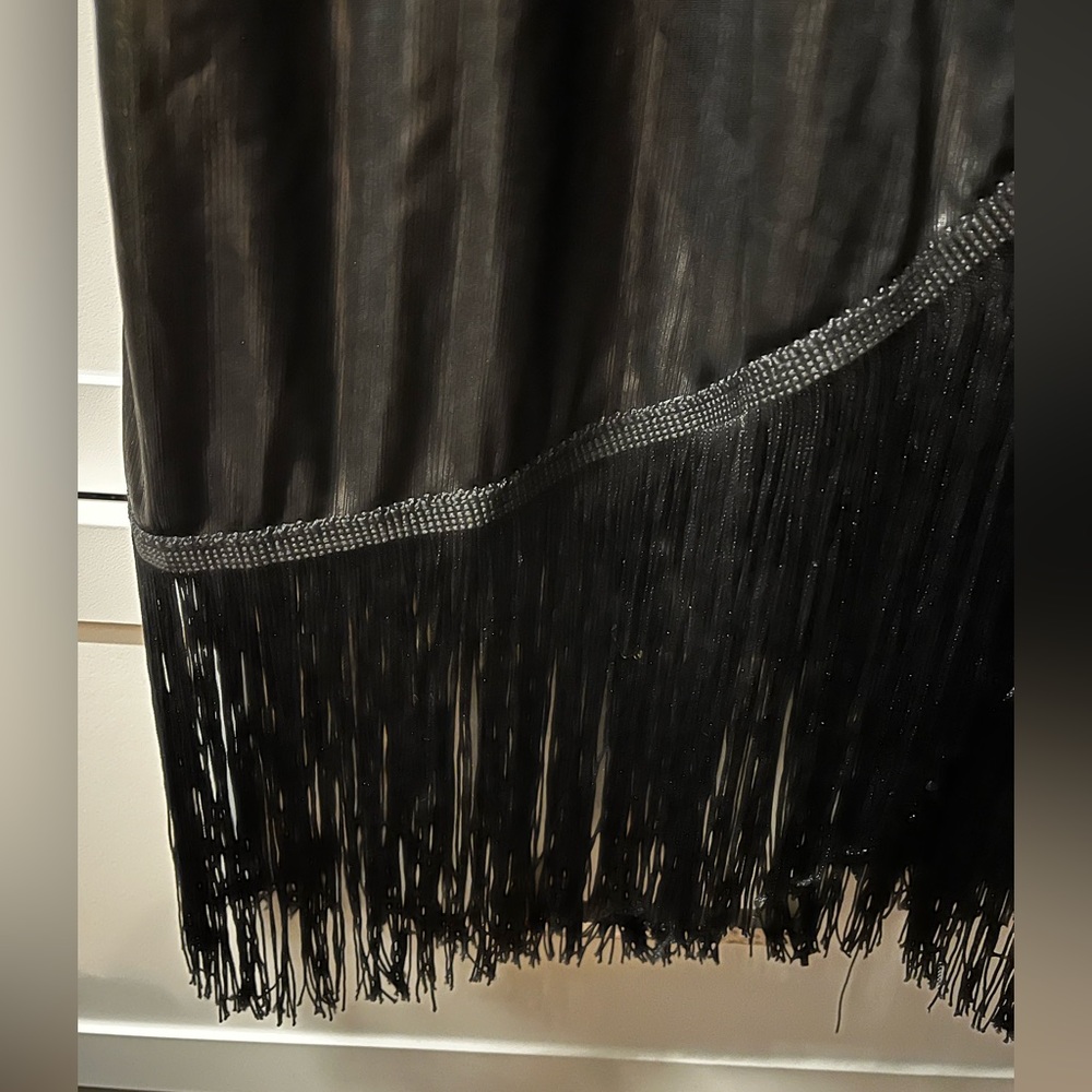 Lulus - Black Dress - Dream Big Metallic Puff - Picture 5 of 5